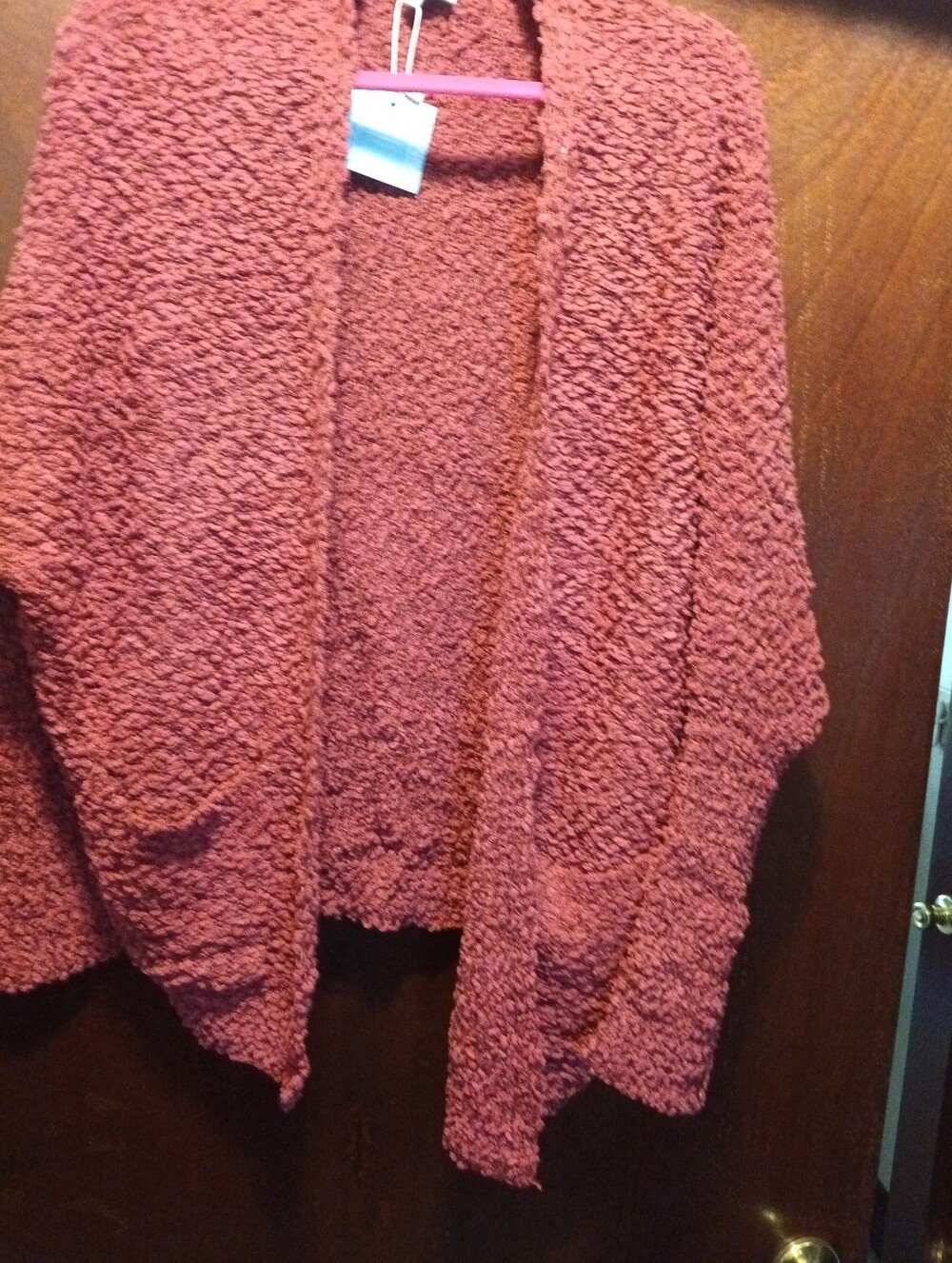 Hayden LA Dolman Sleeve Open Front Cardigan Size S/M Raspberry Pink NWT